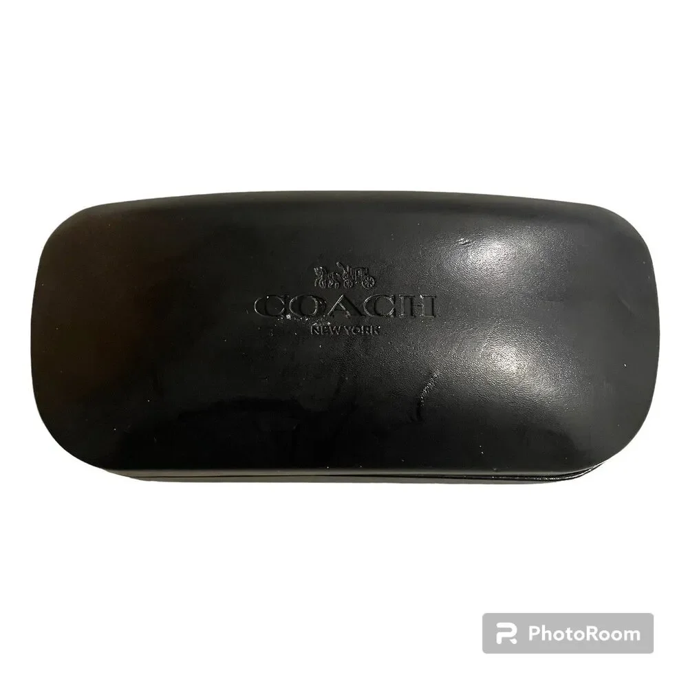 Coach Black Sunglasses Case Glasses Clamshell Holder